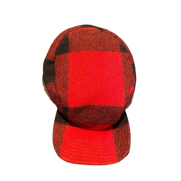 VINTAGE EDDIE BAUER BUFFALOS PLAID WOOL AND  DOWN TRAPPER HAT - Picture 3 of 5